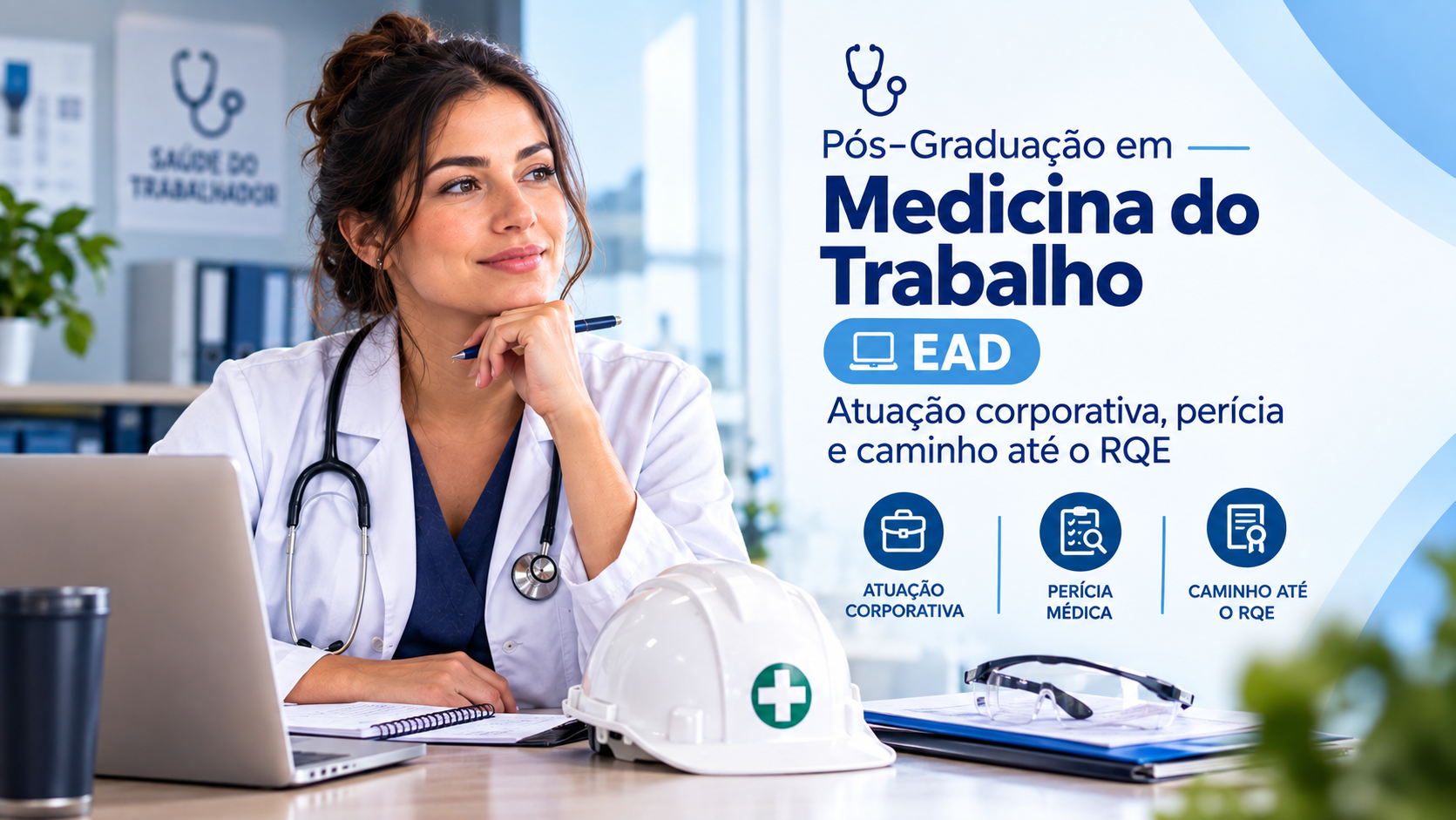 Pós-Graduação em Medicina do Trabalho EAD: atuação corporativa, perícia e caminho até o RQE