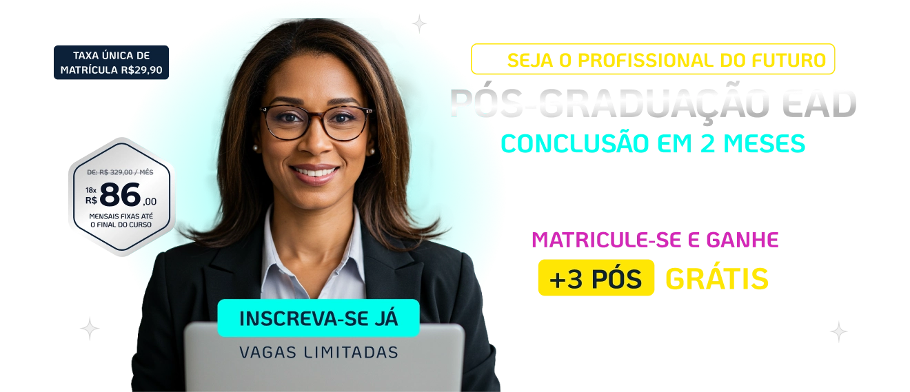 Pós-Graduação EAD FASUL com conclusão em 2 meses Turbinada com IA Ganhe 10 cursos de IA na sua Área + 2 Pós Grátis
