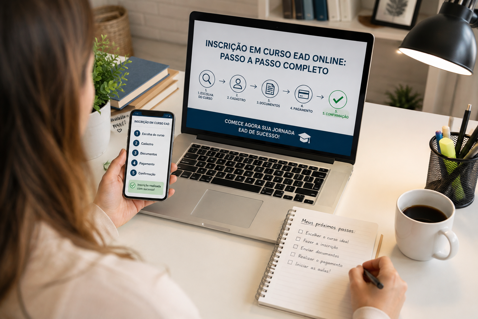 Inscrição em curso EAD online: passo a passo completo